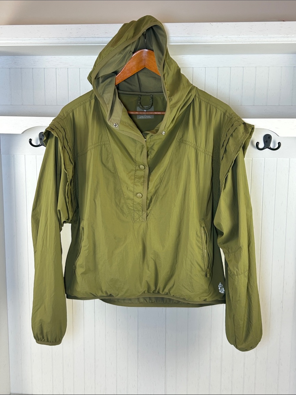 Free People Movement Trek On Popover Jacket Army Green XS